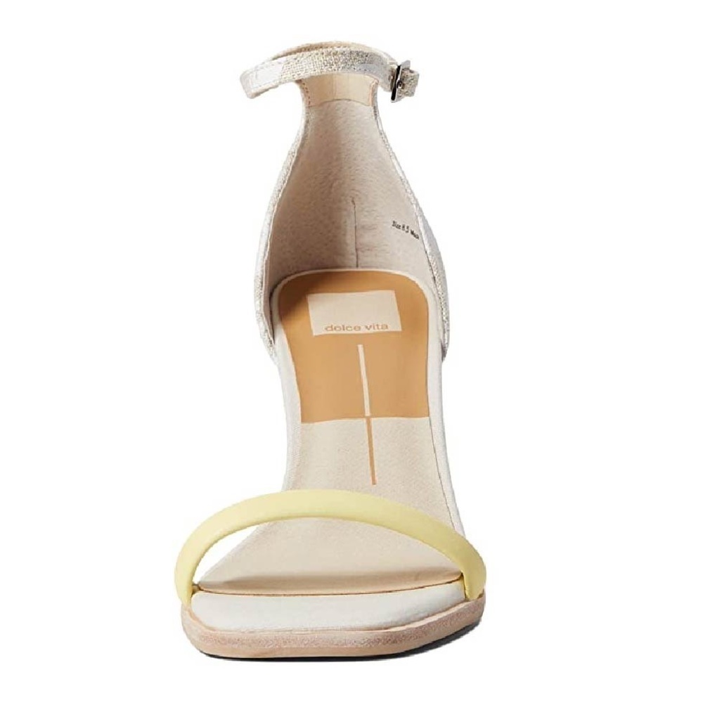 DOLCE VITA Jayke Leather Ankle Strap Sandals Daffodil Multi Stella SIZE: 10 - Picture 3 of 15